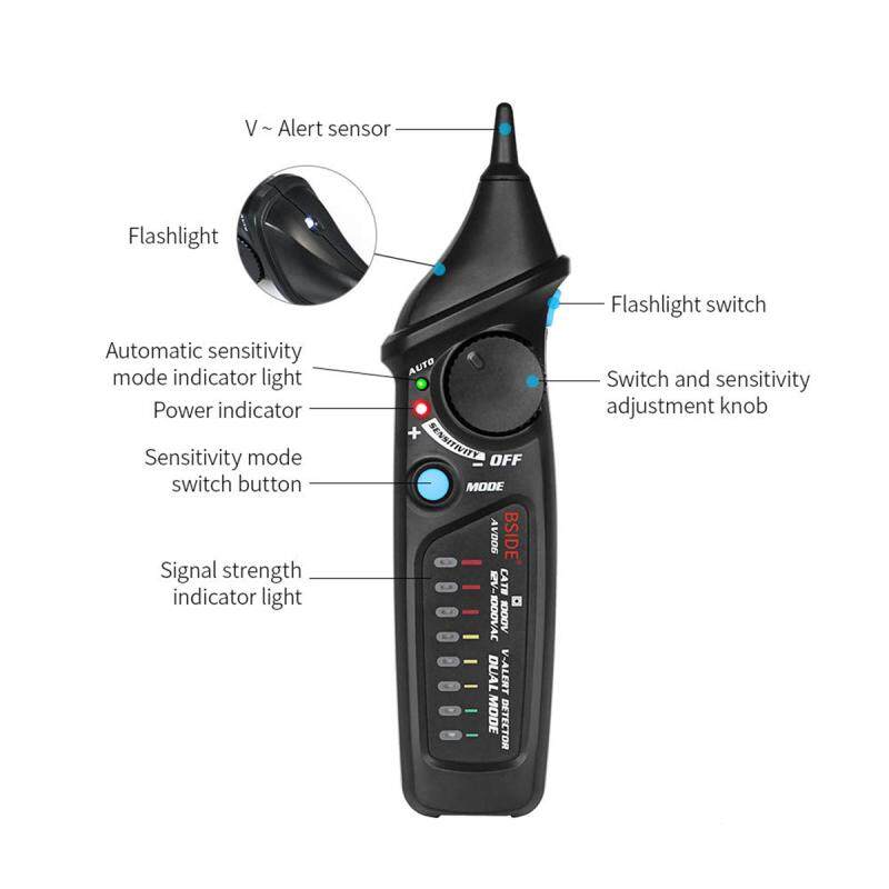 AC Non-Contact Electric Voltage Alert Detector Tester Test Pen 12//48~1000V LED