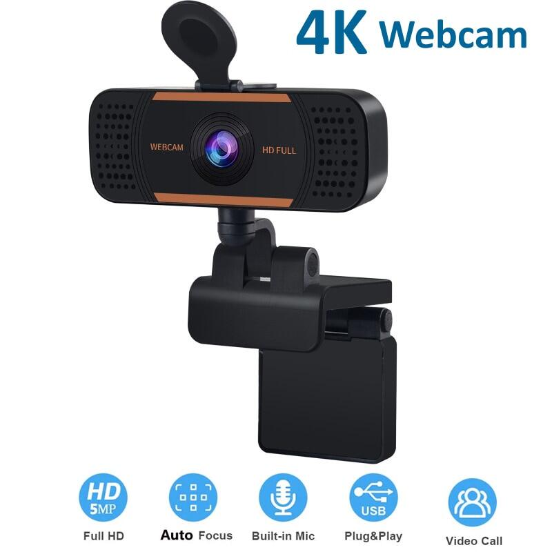 Webcam 4k Full Hd 1080p Web Camera Autofocus With Microphone Usb Web Cam For Pc Computer Mac Lap Desk Youtube Webcamera