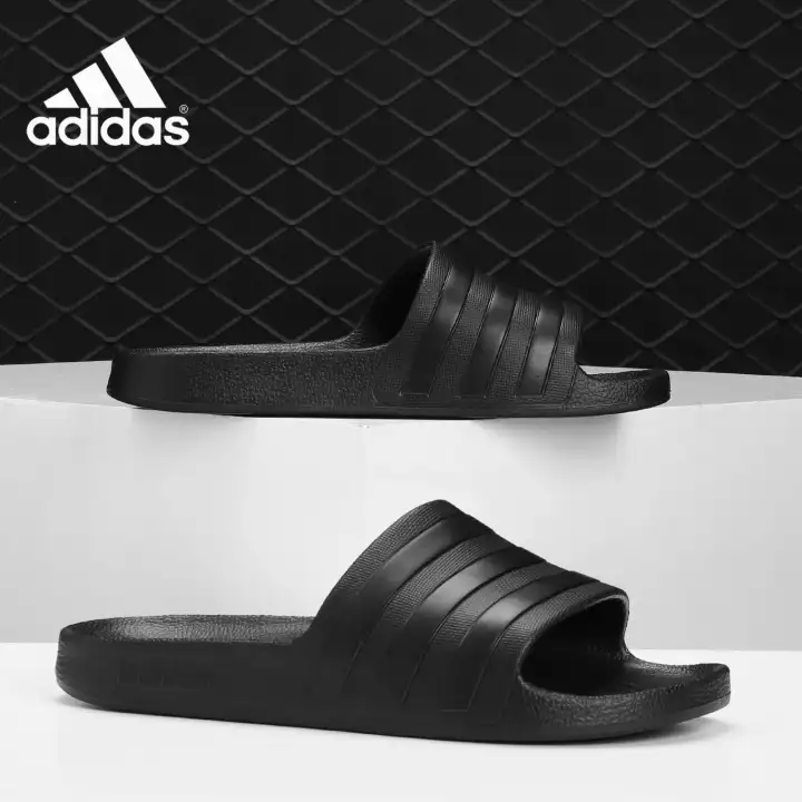 adidas slippers for men black