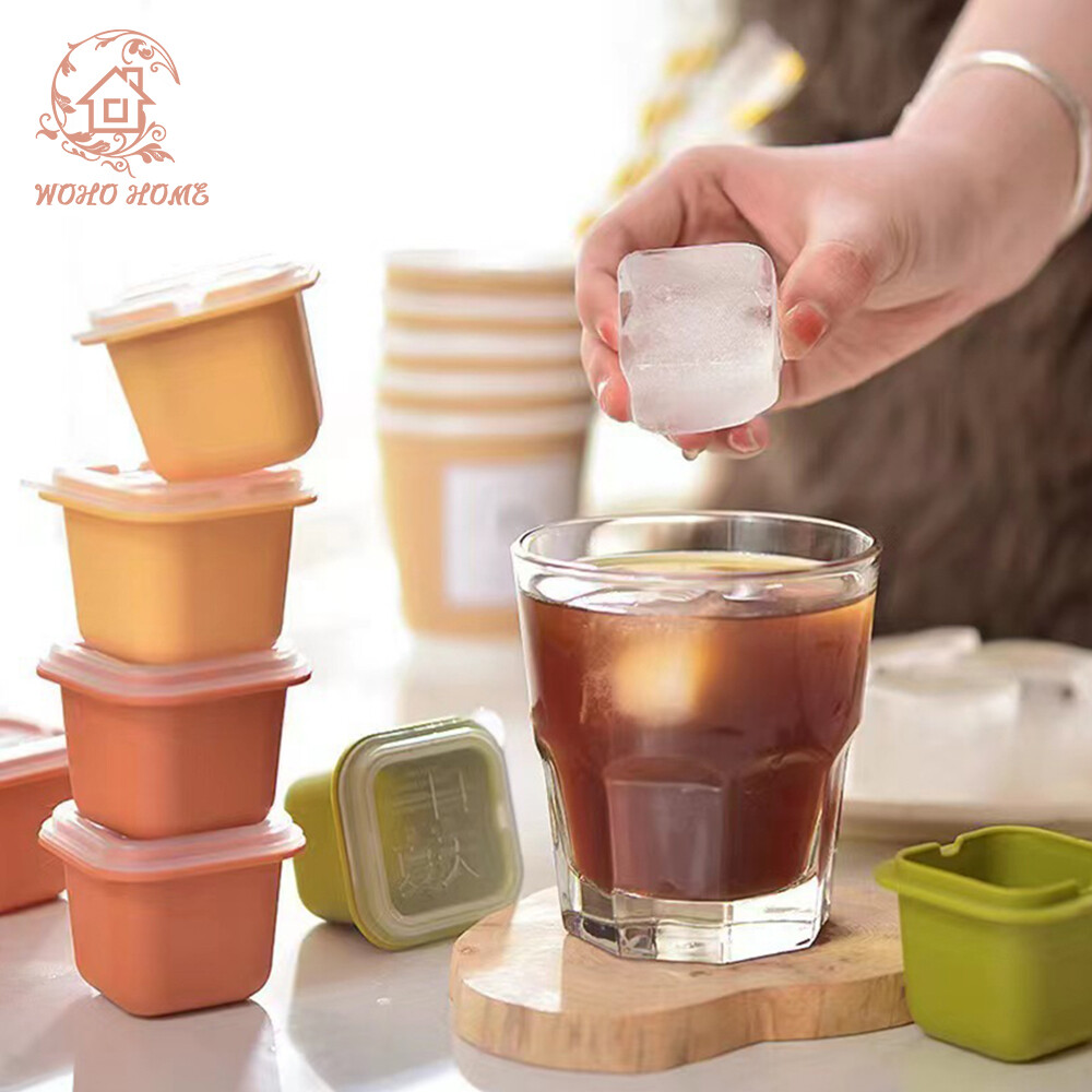 【Hàng Có Sẵn】khuôn Làm Đá Viên Hộp Làm Đá Tại Nhà Có Nắp Tủ Lạnh Miếng Nhỏ
