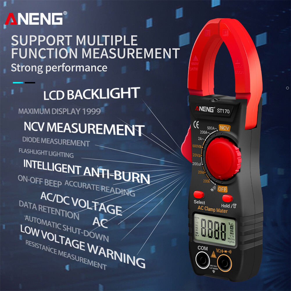 [Moscow Six] ♬ Digital Clamp Meter DC/AC Current Multimeter Ammeter Voltage NCV Ohm Tester