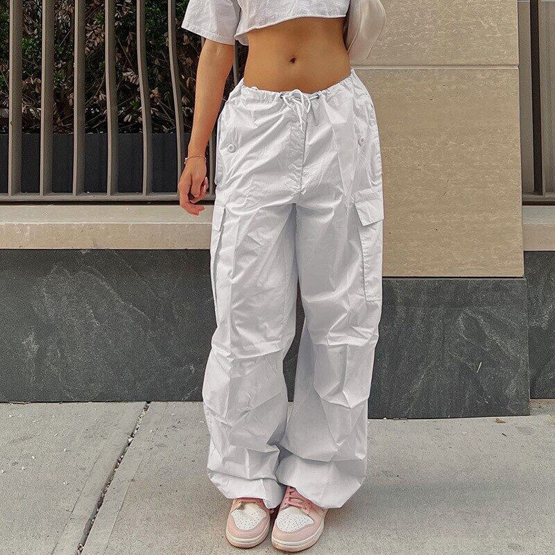 Pink Cargo Pants AILIYIL Womens Baggy Cargo Pants Streetwear Hip