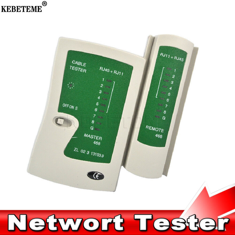 KEBETEME Professional Network Cable Tester RJ45 RJ11 RJ12 CAT5 UTP LAN Cable Tester Detector Remote Test Tools Networking