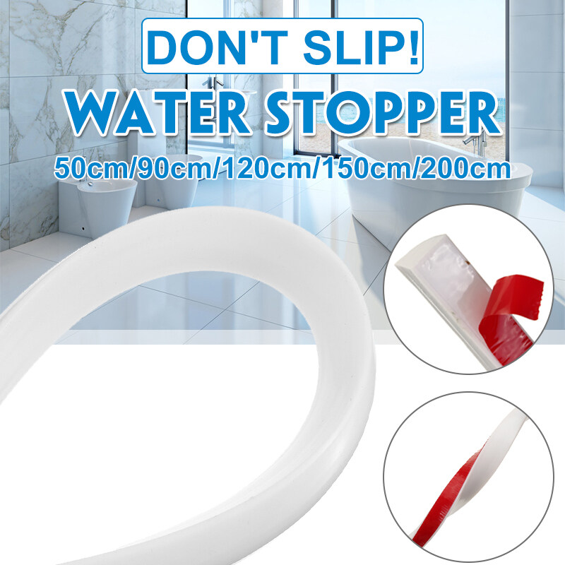 50-200CM Rubber Silicone Shower Barrier Water Stopper Bathroom Waterproof  L 
