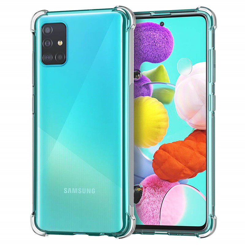 XICCI For SAMSUNG GALAXY A51 A71 Phone Case Thin Anti-Scratch Clear Flexible TPU Silicone Transparent Four Corner Bumper Protective Casing Cover