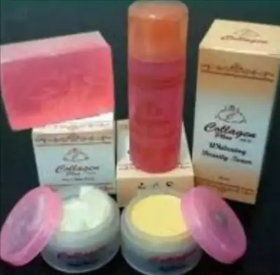Collagen Plus Vit E & Vit C Day Cream,Night Cream,Soap &Toner Set (4items)