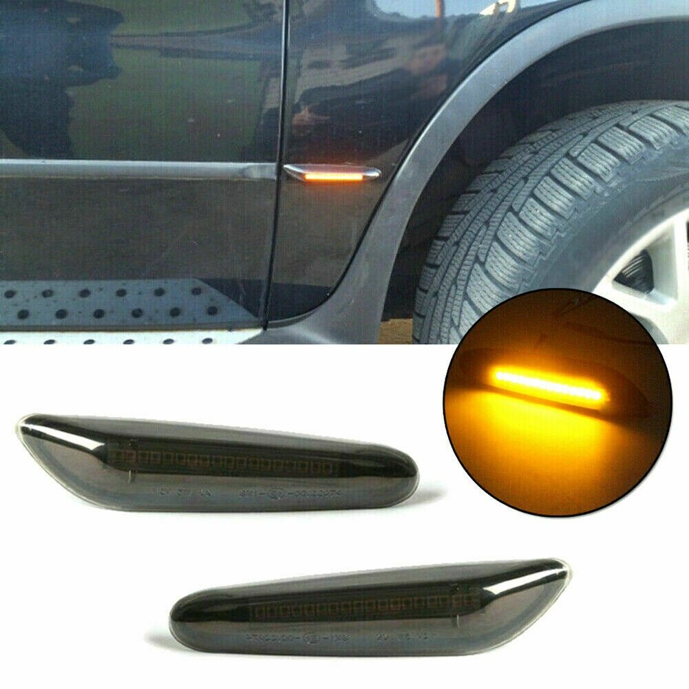 ZR Cho 2 Chiếc Đèn LED Bên Hông Xe Hơi BMW Đèn LED Đánh Dấu Bên Động Khói Cho BMW E90 E60 E82 E46 E88 E92 E91 E93