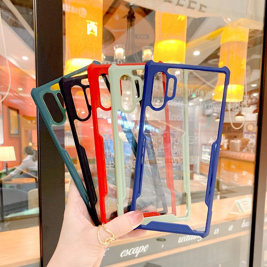 DIMBEPLY Ốp Lưng Cho Điện Thoại Samsung Galaxy Note 8 9 10 Plus 10 + / Note 20 Ultra Ốp Lưng Cứng Trong Suốt Chống Sốc Silicon + PC, Đối Với Samsung S21 Cộng Với/S21 Siêu