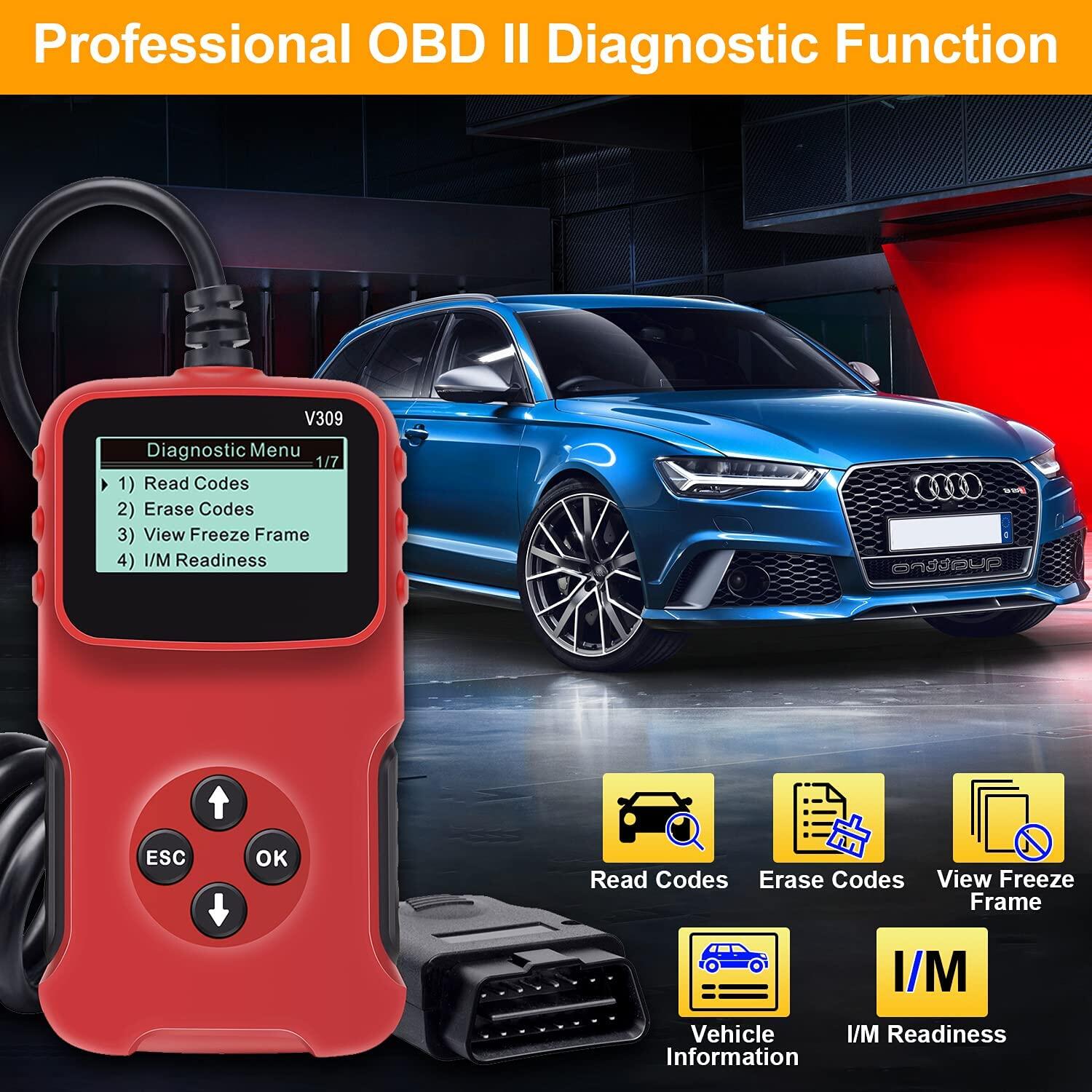 V309 Car Fault Detector Elm327 Obd2 Car Diagnostic Tool Code Reading Card