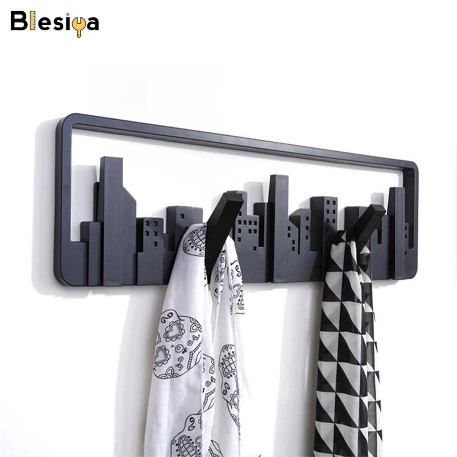 Blesiya Wall Mounted Coat Rack Wall Mount Artwork for Bathroom Hats Clothes