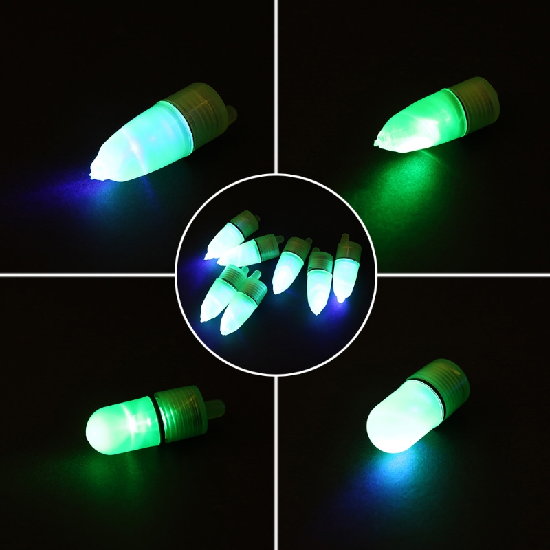10pcs Night Float Fishing Rod Tip LED Light  Alarm Bell Bite Carp Clip Alerter