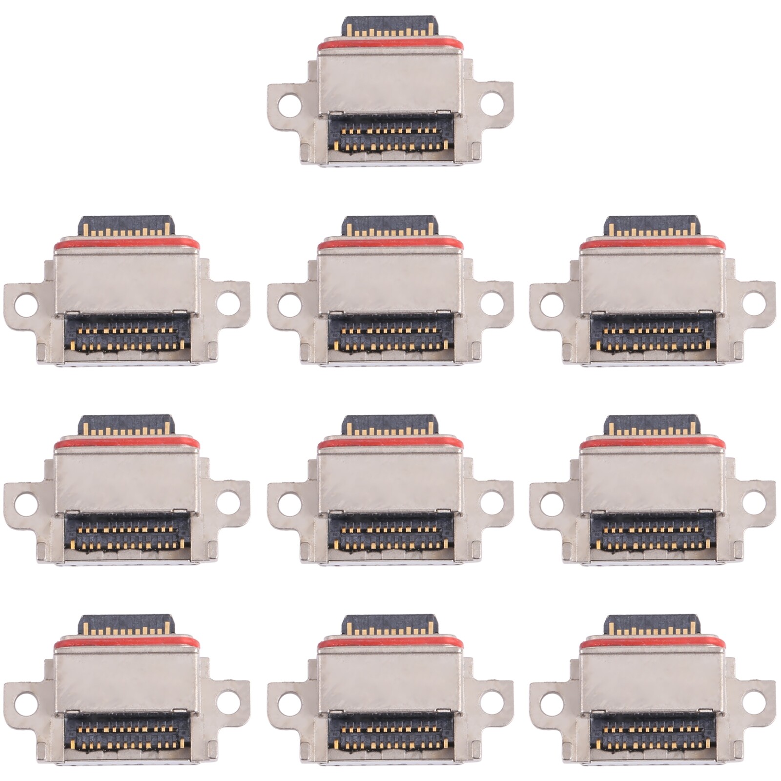 10 pcs charging port connector for samsung galaxy s10+ sm-g975f, sm-g975u, sm-g975w, sm-g975u1, sm-g9750, sm-g975n, sm-g975x
