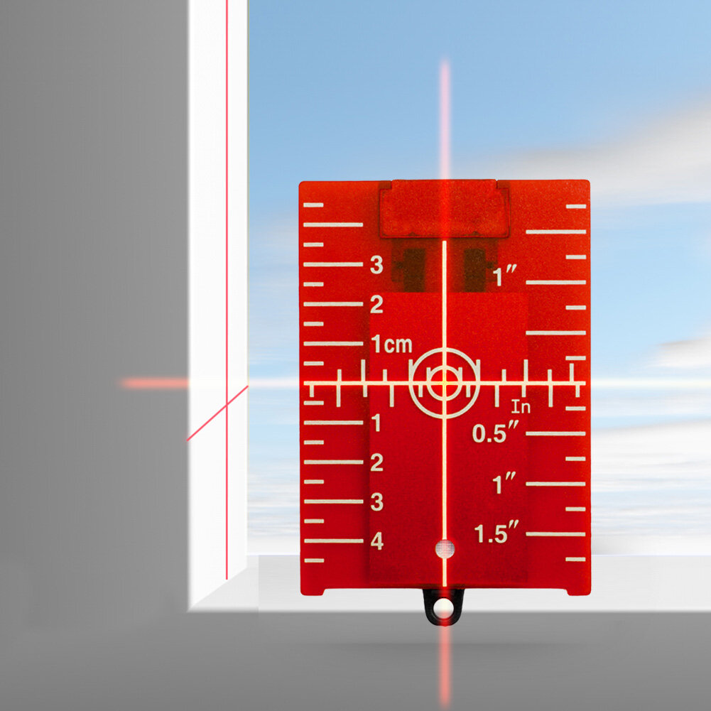 sikiwind Magnetic Line Beam Laser Level Target Vertical/Horizontal Inch/cm Leveling Board