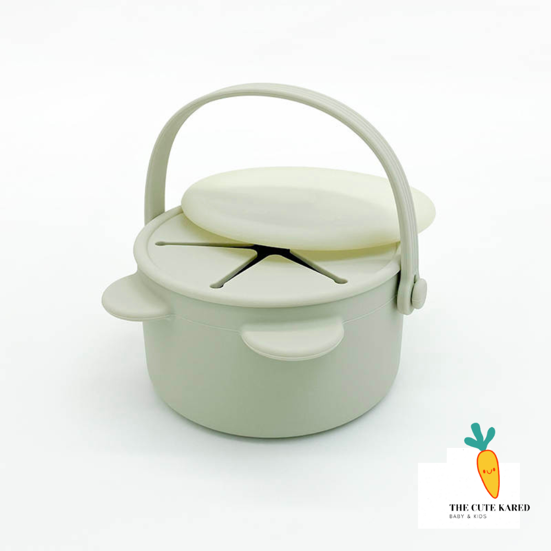 Cute Silicone Food Storage Box Baby Snack Cup Kids Portable Snacks