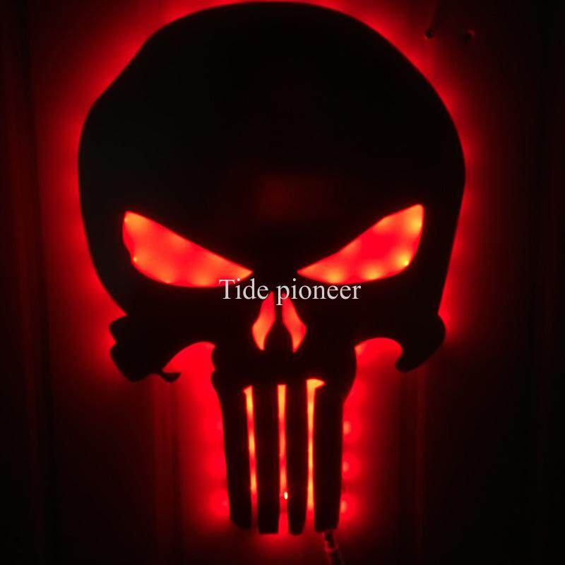 Triều tiên phong Punisher MirrorLight LED Điều Khiển từ xa Nhiều Màu Sắc Màu Đầm Gương Đèn Tường Trang Trí Đèn Ngủ