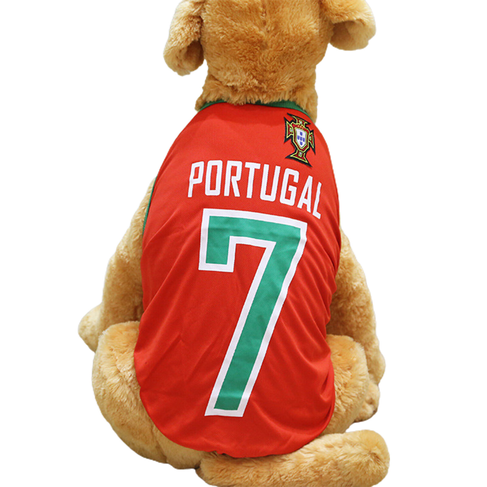 Huanhuang Ang top®Summer Pet mesh shirt letter printed fabric stitching World Cup shirts dog clothes
