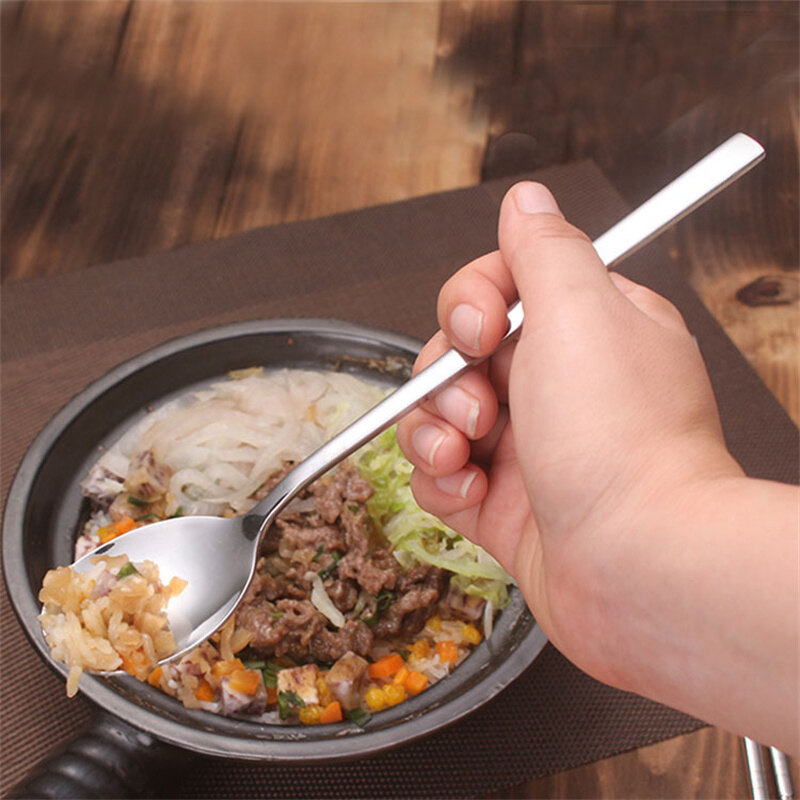 1/2 cái tay cầm dài màu vàng màu bạc dao nĩa thép không gỉ bít tết đồ ăn Cà Phê Muỗng cà phê Flatware máy rửa chén Bộ đồ ăn nhà bếp