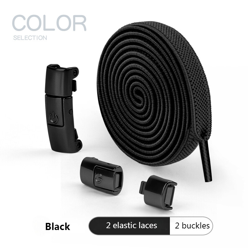 No Tie Shoe laces Press Lock Shoelaces without ties Elastic Laces Sneaker Kids Adult 8MM Widened Flat Shoelace for Shoes
