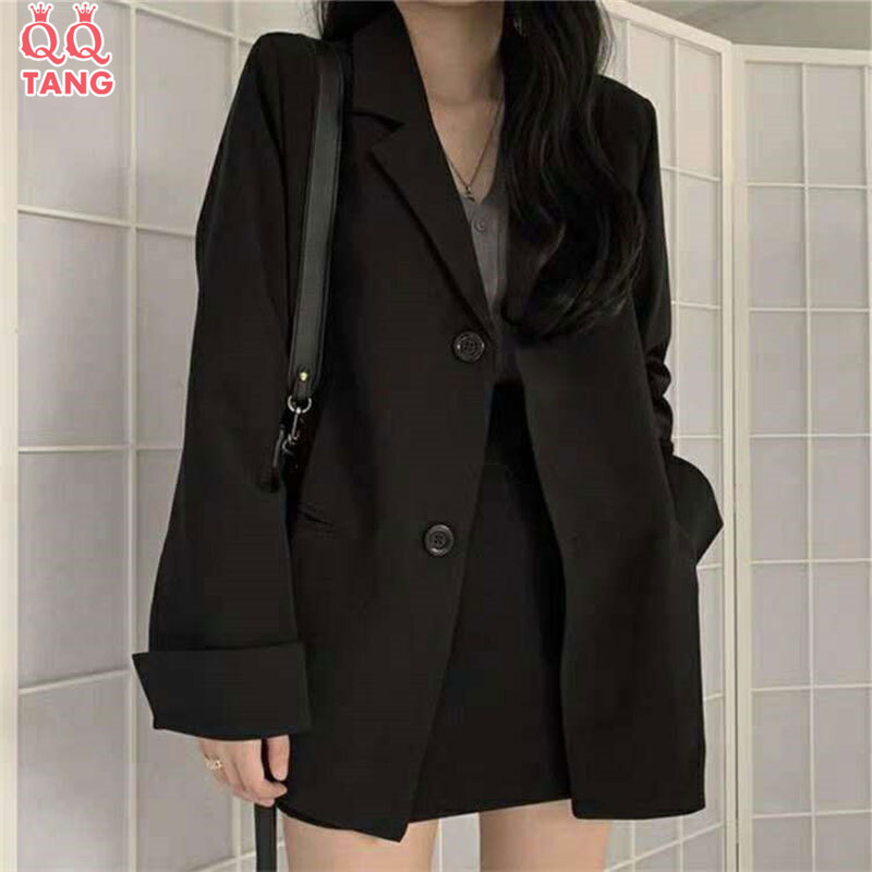 QQ women's suit jacket new Korean fashion loose suit jacket