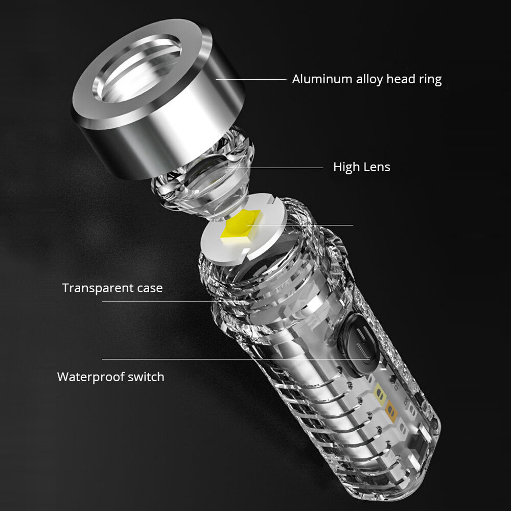 KKmoon Mini Multi-function High Brightness Keychain Flashlight Outdoor and Home-use Multi-modes Portable Flashlight Light-weight Keychain Light