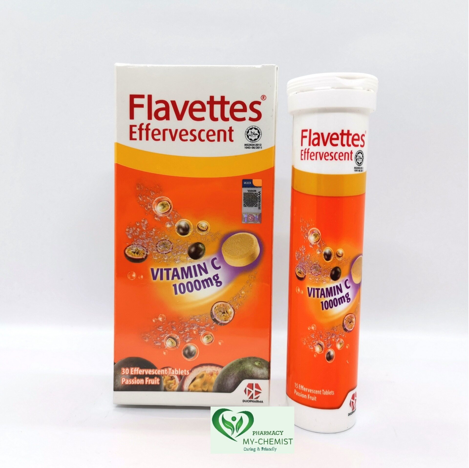 Flavettes Effervescent Vitamin C Passion Fruit 30 Effervescent Tablets Lazada