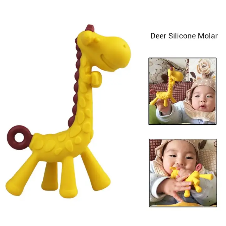 rubber giraffe baby toy