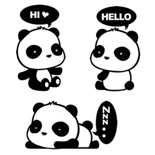 Phim Hoạt Hình Đáng Yêu Panda Phòng Cửa Sổ Đề Can Trang Trí Tường Có Thể Tháo Rời Sticker