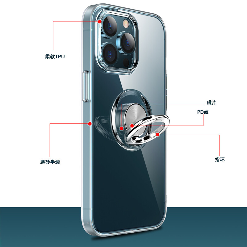  transparent phone case for iphone 14 pro max iphone 13 pro max iphone 12 pro max iphone 11 pro max iphone xs max XR x iphone 7plus 8plus 6s plus clear transparent case with ring holder build in stand phone case