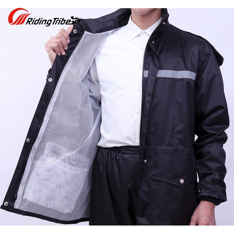 Riding Tribe dày Áo Mưa Bộ áo mưa xe máy bộ người lớn chia hai lớp áo mưa quần