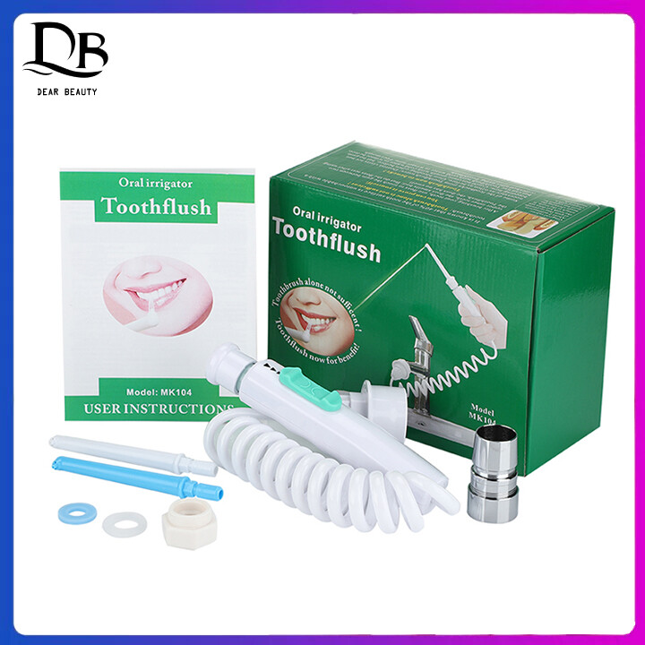Dearbeauty Dental Water Flosser Oral Irrigator Faucet Water Jet Toothpick Teeth Cleaner with Spray Toothbrush Oral Hygiene Cleaning Machine