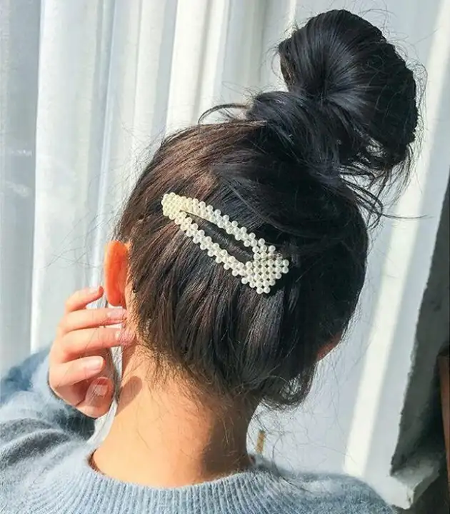 1 Set Korean Style Pearl Hair Clip For Women Hair Pins Girls