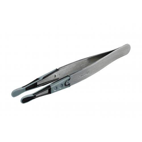 Hozan stainless steel esd anti-static tweezers with interchangeable soft tips p-640-j/p-643-j/p-645-j made in japan