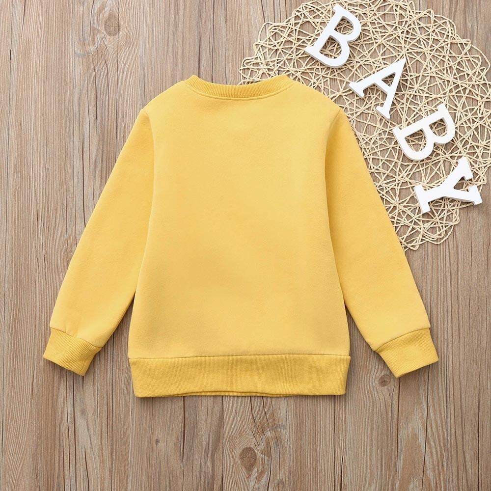Children Kids Boys Dinosaur I/’m Hungry Letter Print Warm Tops Sweatshirt Jumpers Pullover Tops Clothes