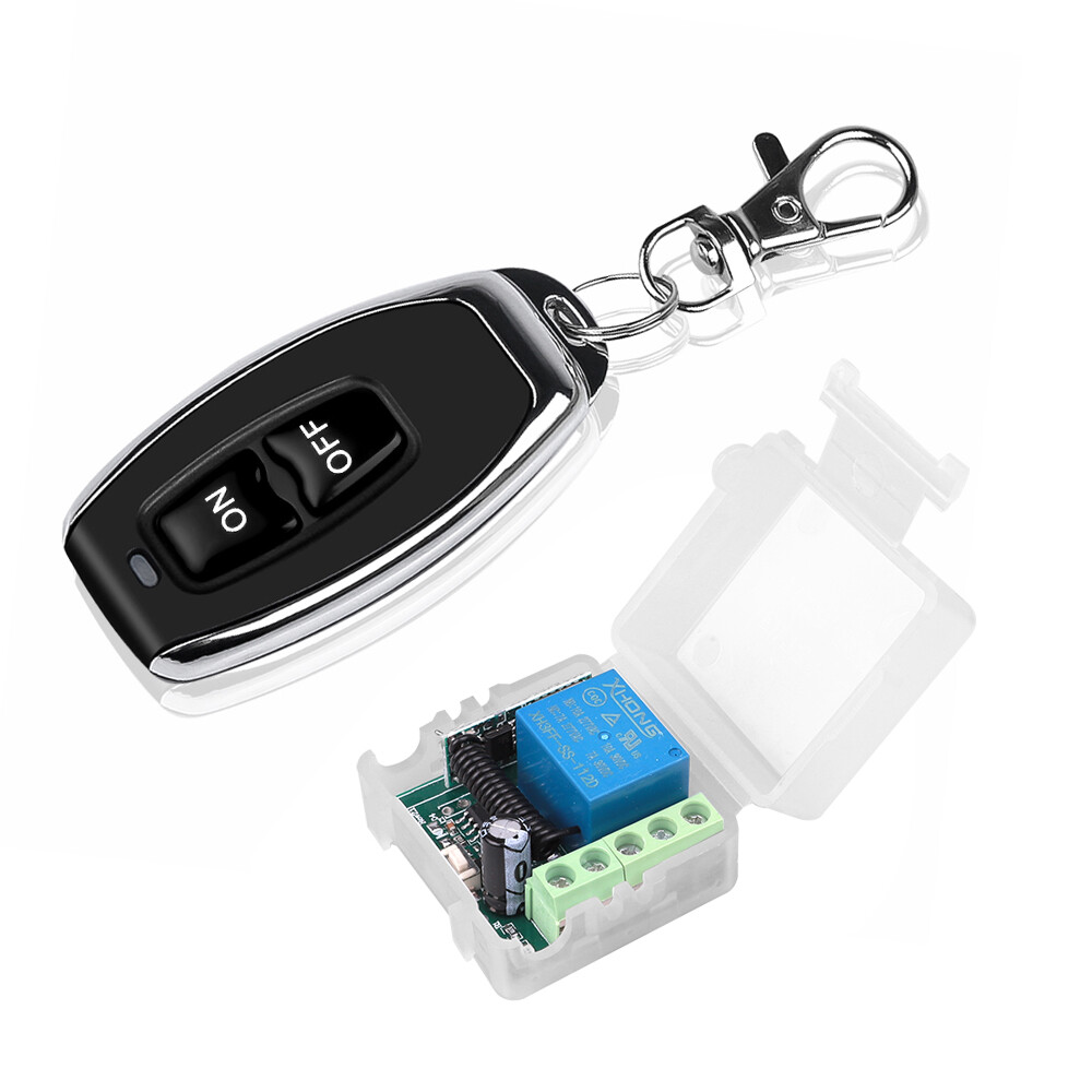 10PCS Universal 433MHz Wireless Remote Control Switch  DC 12V 10A Relay 1CH RF Transmitter With RF Relay Receiver Module Remote Controller For Light Garage Door Opener