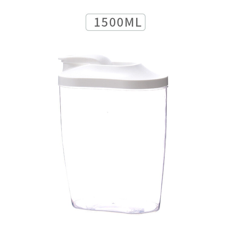 Houseeker Transparent Plastic Cereal Storage Boxes Food Pasta Snack Grains Noodle Sealed Organizers