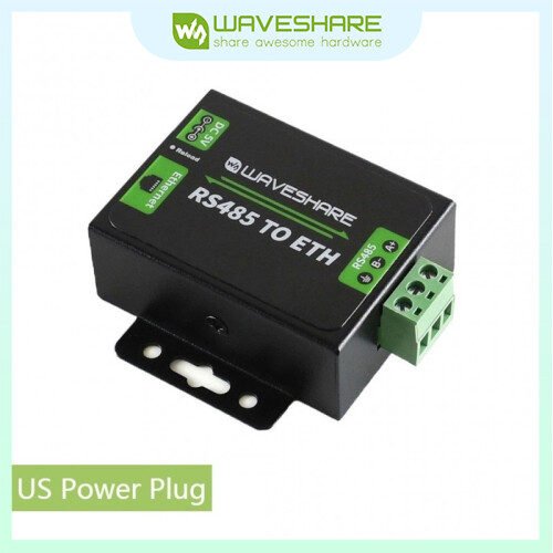 Waveshare Industrial RS232/RS485 to Ethernet Converter, US Plug , Factory direct sales