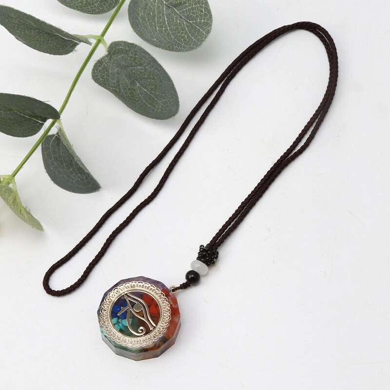 TAMHOPE 7 Chakra Orgonite Pyramid Flower Of Life Pyramid, Protezione EMF Cristalli Di Guarigione Dei Cristalli E Pietre Meditazione Chiaranti Chakra (Extra Large 8cm / 3.15 - Foto 10