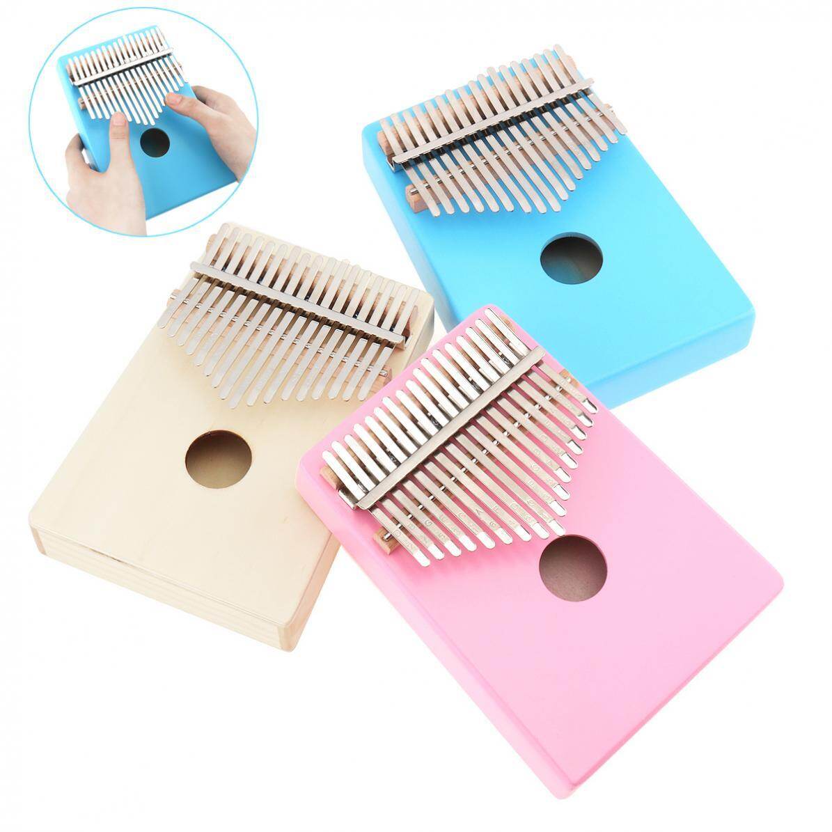 Slade 17 Phím kalimba ngón tay cái đàn piano với dụng cụ hiệu chỉnh đàn Túi khăn lau