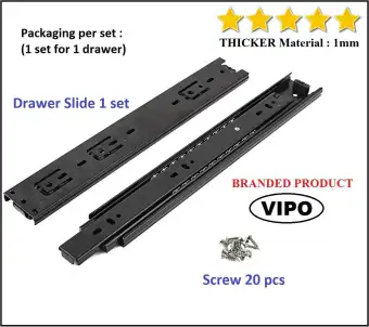 Best Buy Heavy Duty Black Full Extension Drawer Slide 12 To 20