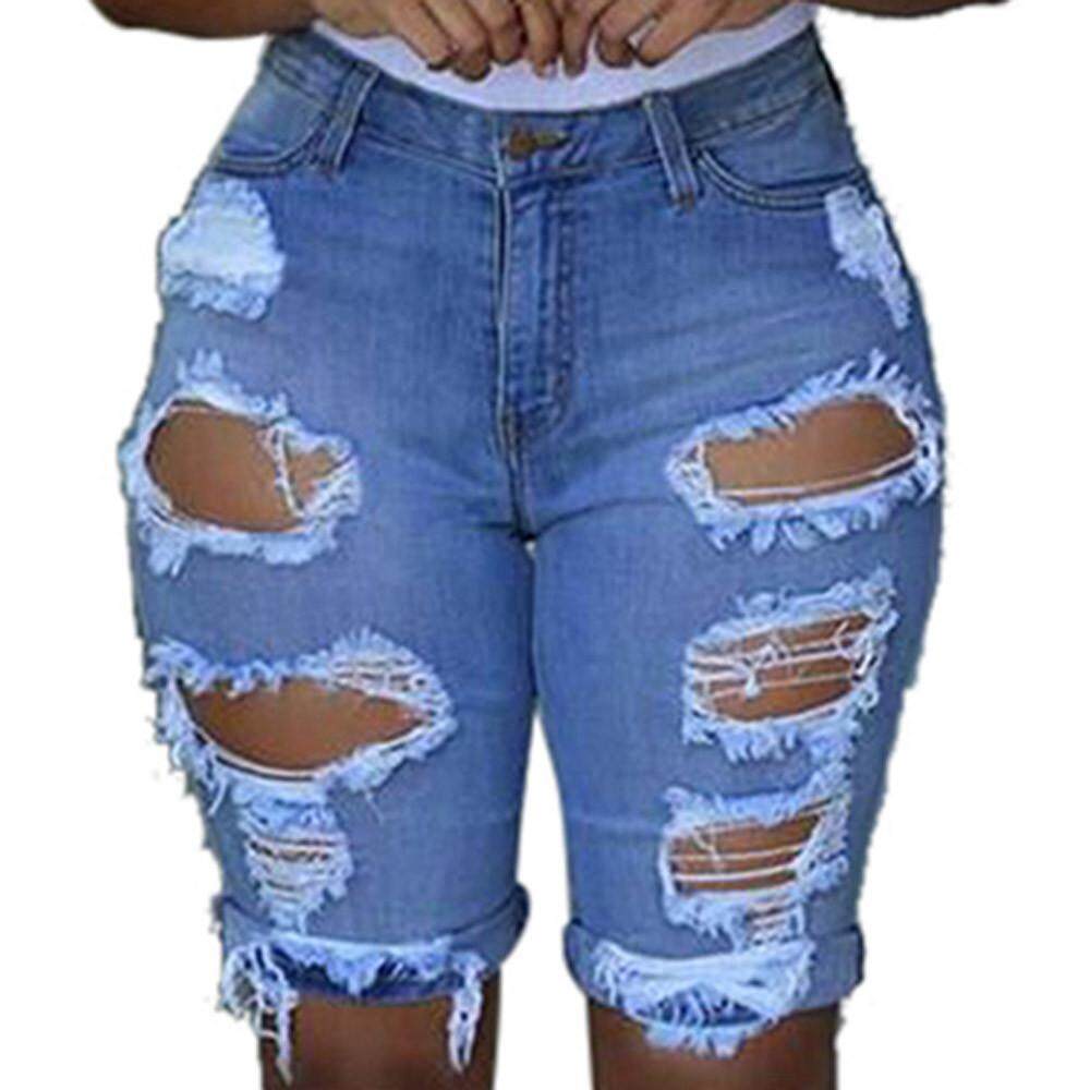 women's plus size bermuda jean shorts