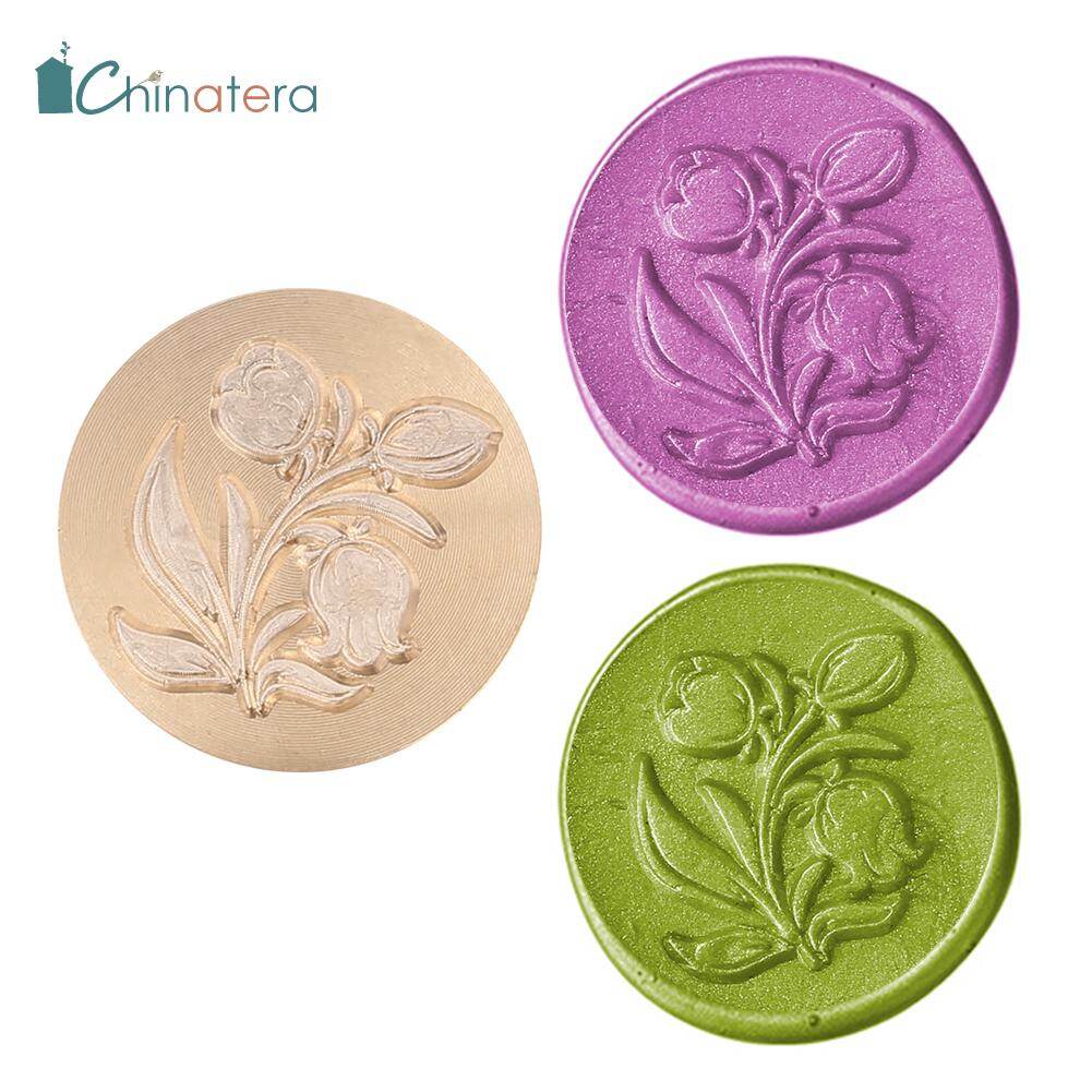 [Chinatera] Vintage Wax Seal Stamp Round Antique Flower Sealing Wax Stamp Head DIY Envelope Wedding Invitations Decorative Craft Gifts