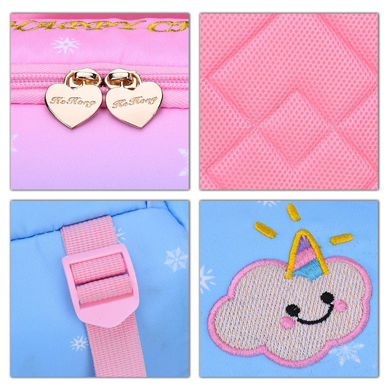 BAOLONGXIN New children's school bag Starry sky gradient schoolbag for elementary school students Grades 1-3-6 Spine protection and backpack