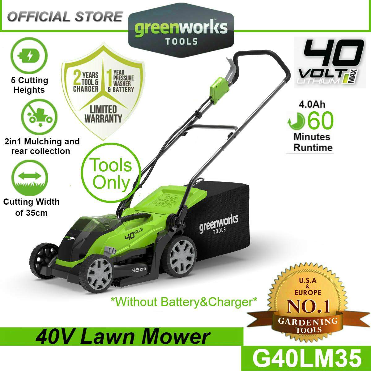 G40lm35 greenworks online