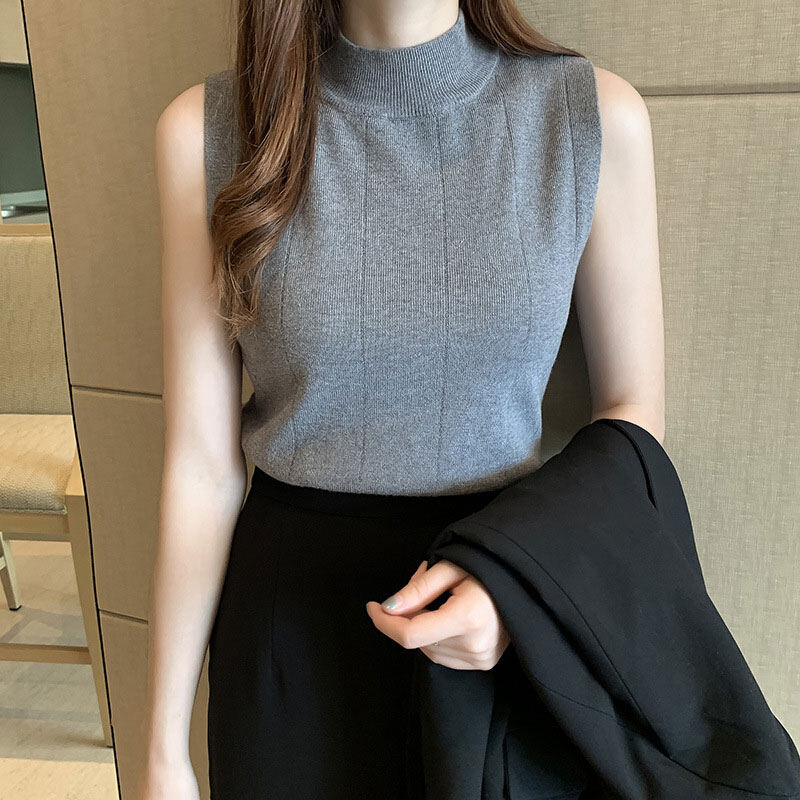 JS Tanks & Camisoles for women,Ice silk knitted vest sleeveless bottoming strap