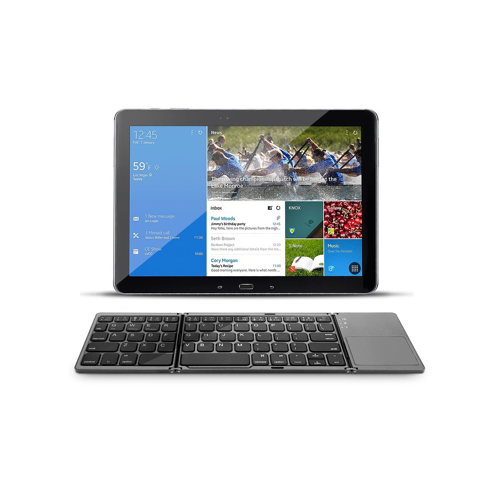 AJAZZ Bàn Phím Gấp Không Dây BT Bàn Phím BT Siêu Mỏng Cầm Tay, Với Touchpad Cho Windows/Android/IOS