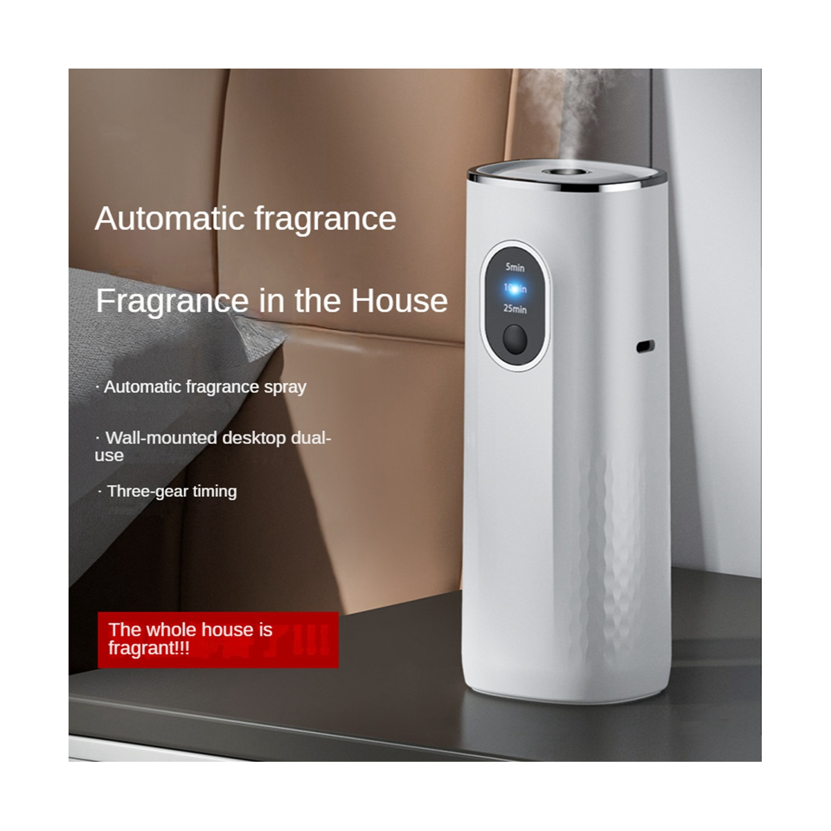 Aroma Diffuser Automatic Timing Spray Aroma Diffuser Household Indoor Aerosol Dispenser Deodorant Car Fragrance Machi