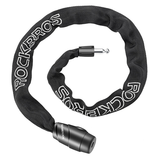 ROCKBROS Bike Chain Lock 4 Digit Code Bicycle Lock With 2 Keys Outdoor Anti-theft Chain Lock Safty Bicycle Accessories