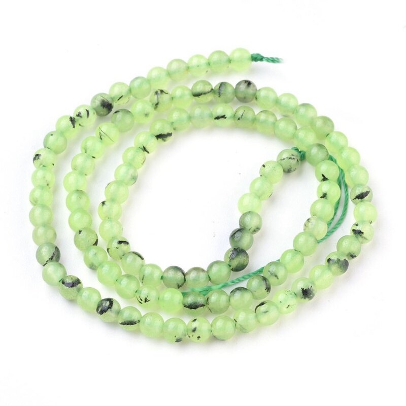 1 Strand Natural Prehnite Beads Strands Round 8~8.5mm Hole: 1mm about 47~48pcs/strand 15.7 inch(40cm)