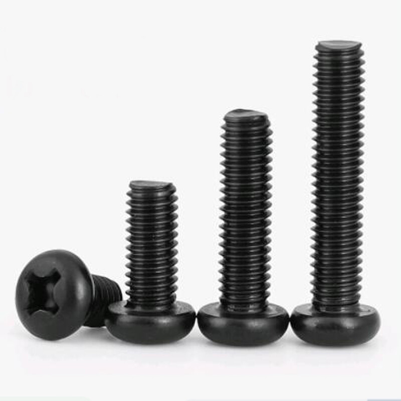 M2 M2.5 M3 PM Black Pan Head Cross Screw Round Head Machine Screw