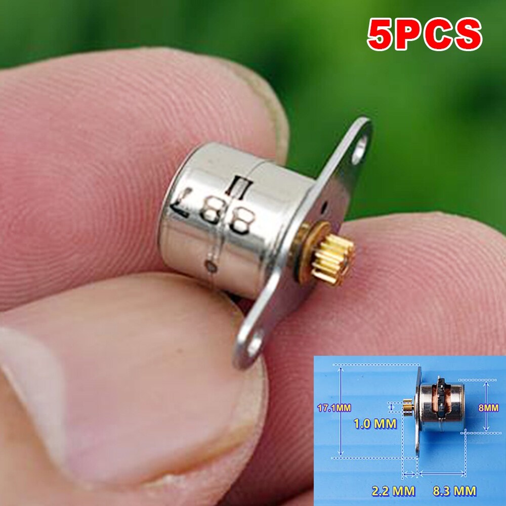 5PCS 2-Phase 4-Wire 8*9.5mm Stepping Motor Stepper Step Motor With Copper Gear 